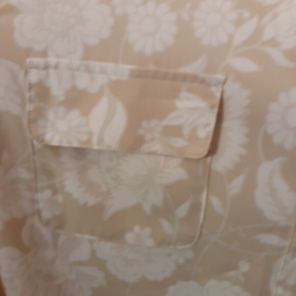 D&co denim & Company qvc white beige shirt 1x top blouse - Picture 4 of 5